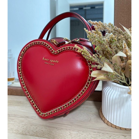 Kate Spade Heart-Shaped Red Mini Bag - Picture 3 of 10